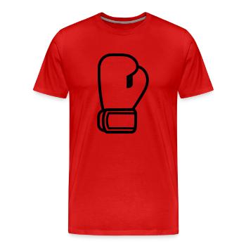 Boxing Glove - Men's Premium Organic T-Shirt - red - Front - Damien (186cm)