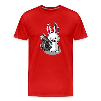 Piston malt - Men's Premium Organic T-Shirt - red - Front - Damien (186cm)
