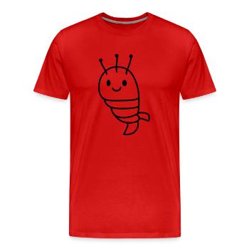 Crevette - T-shirt bio Premium Homme - rouge - Devant - Damien (186cm)