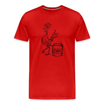 Tag des Chicken Curry - Männer Premium Bio T-Shirt - Rot - Vorne - Damien (186cm)