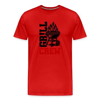 Grill Crew - Männer Premium Bio T-Shirt - Rot - Vorne - Damien (186cm)