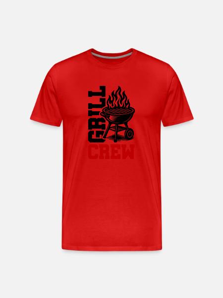 Grill Crew - Men's Premium Organic T-Shirt - red