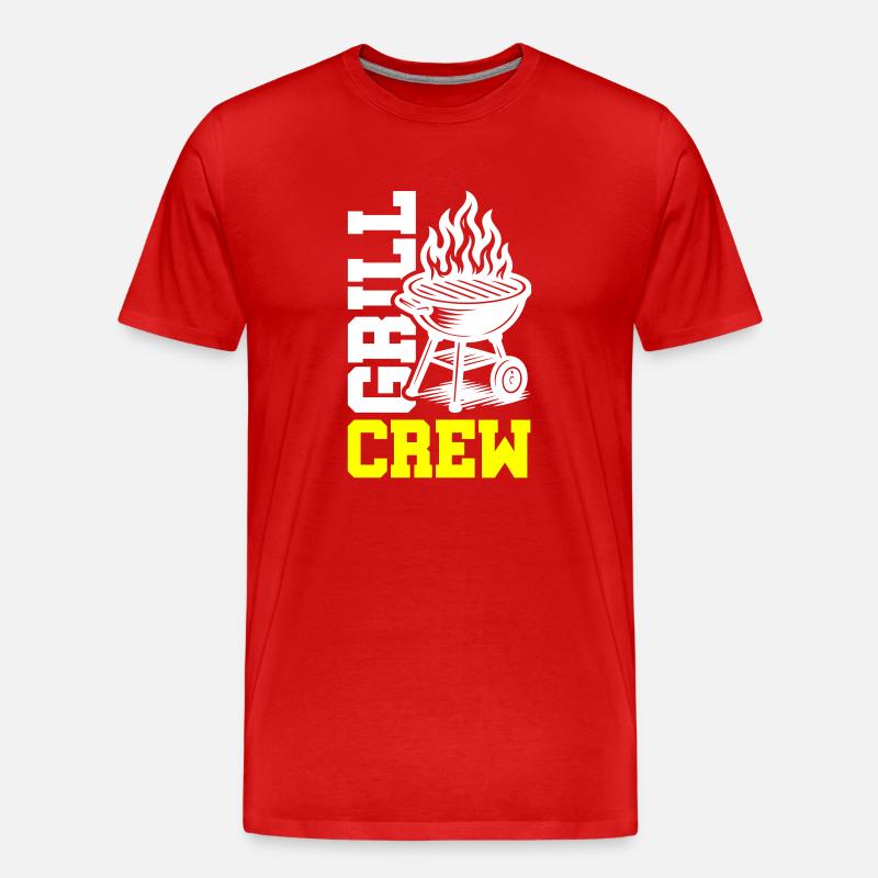 Grill Crew - Männer Premium Bio T-Shirt - Rot