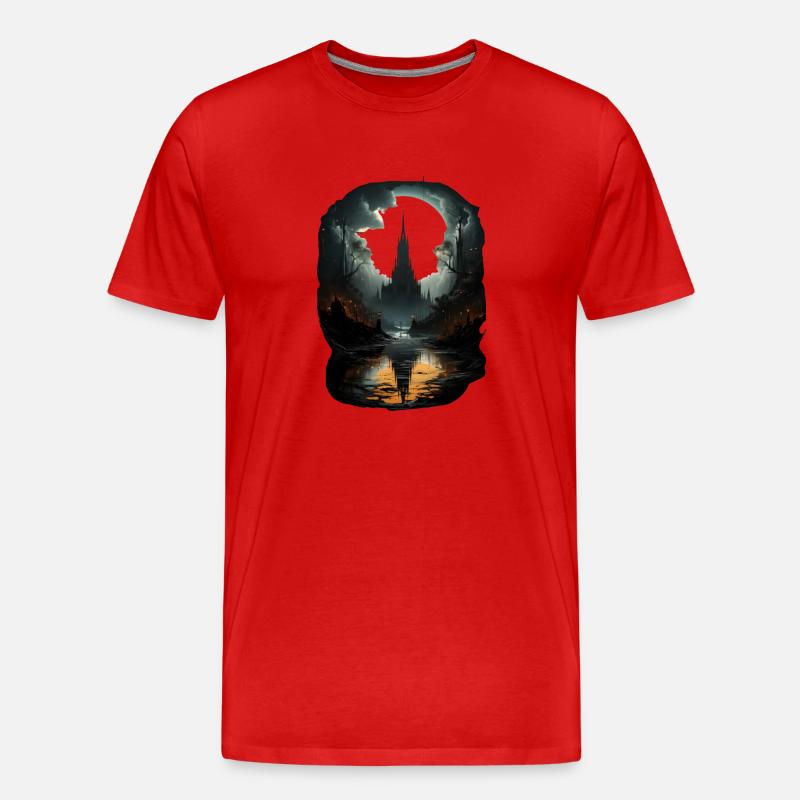 Gothic - Männer Premium Bio T-Shirt - Rot