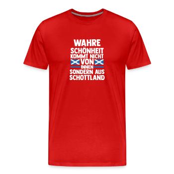 Scots Scottish Scotland - Men's Premium Organic T-Shirt - red - Front - Damien (186cm)
