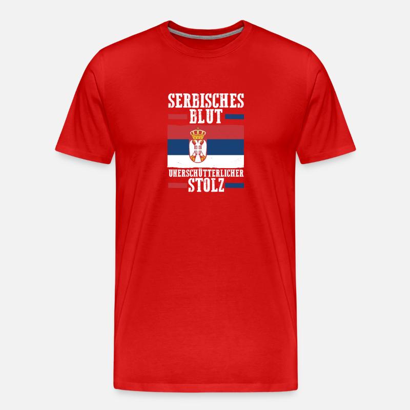 Serben Serbisch Serbien - Männer Premium Bio T-Shirt - Rot