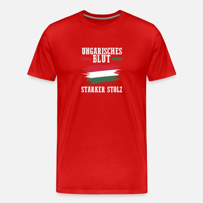 Ungar Ungarisch Ungarn - Männer Premium Bio T-Shirt - Rot