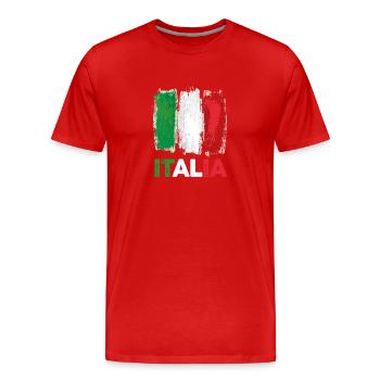 Italie Italien Italien Italie - T-shirt bio Premium Homme - rouge - Devant - Damien (186cm)