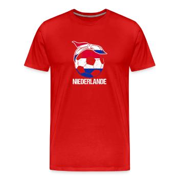 Pays-Bas Pays-Bas - T-shirt bio Premium Homme - rouge - Devant - Damien (186cm)