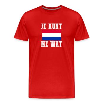 Pays-Bas Pays-Bas - T-shirt bio Premium Homme - rouge - Devant - Damien (186cm)