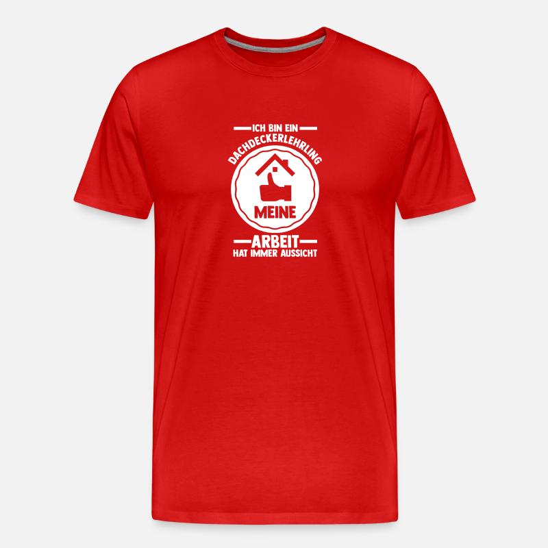 Roofing training apprentice Auzbi roofer - Men's Premium Organic T-Shirt - red