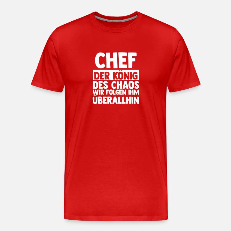 Teamleiter Chef Abschied - Männer Premium Bio T-Shirt - Rot