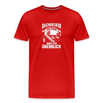 Maître Couvreur Couvreur - T-shirt bio Premium Homme - rouge - Devant - Damien (186cm)