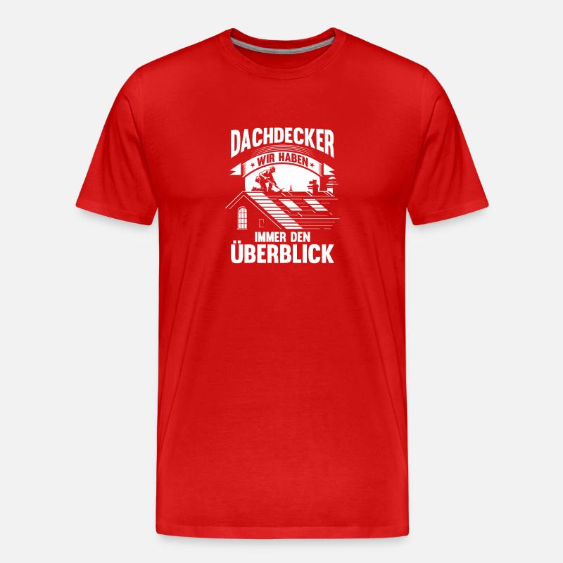 Dachdeckermeister Dachdecker - Männer Premium Bio T-Shirt - Rot