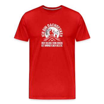 Maître Couvreur Couvreur - T-shirt bio Premium Homme - rouge - Devant - Damien (186cm)