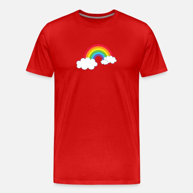 Regenbogen - Männer Premium Bio T-Shirt - Rot