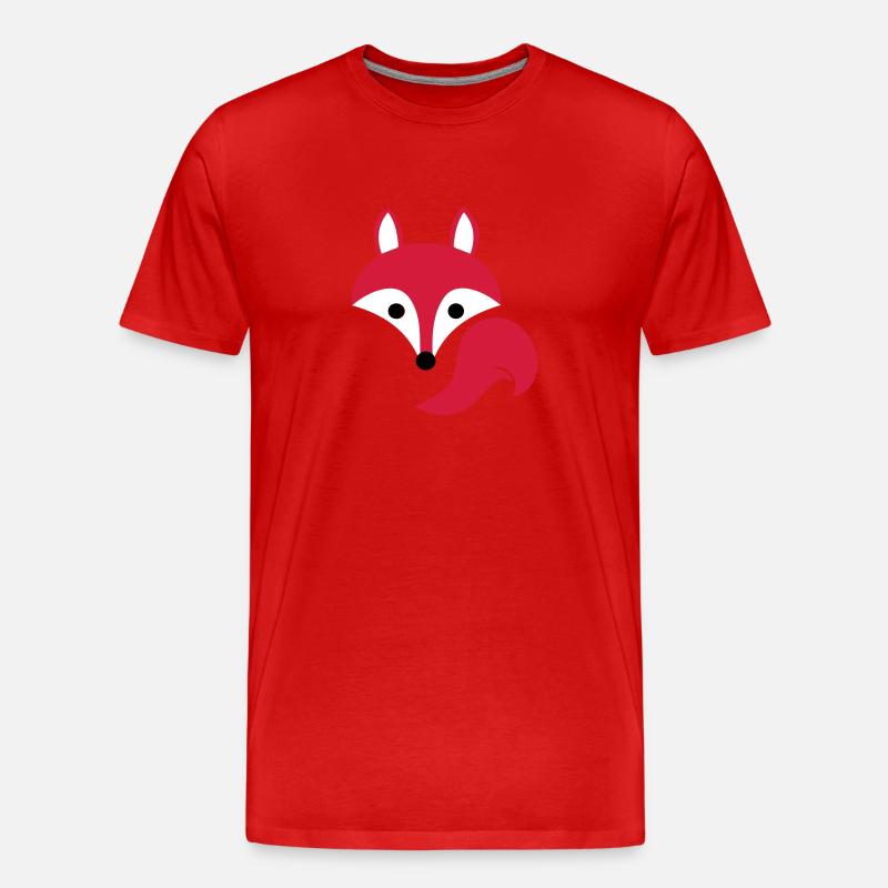 Fuchs - Männer Premium Bio T-Shirt - Rot
