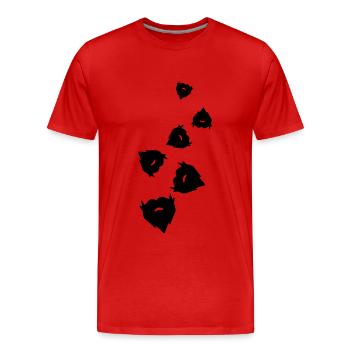 Symbole de barbe - T-shirt bio Premium Homme - rouge - Devant - Damien (186cm)