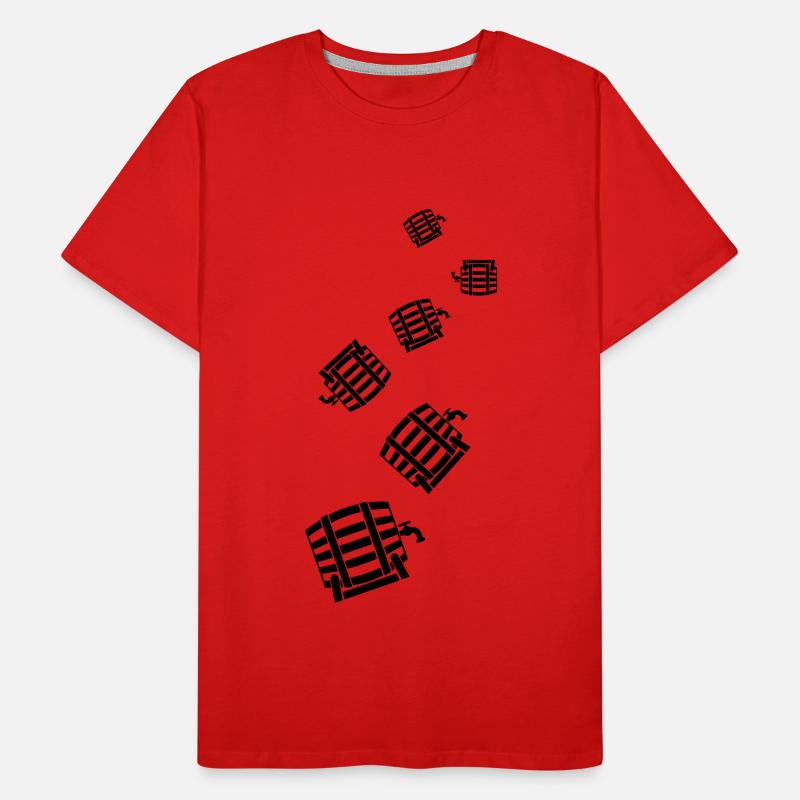 Bierfass Icon Symbol Männer Premium Bio T-Shirt