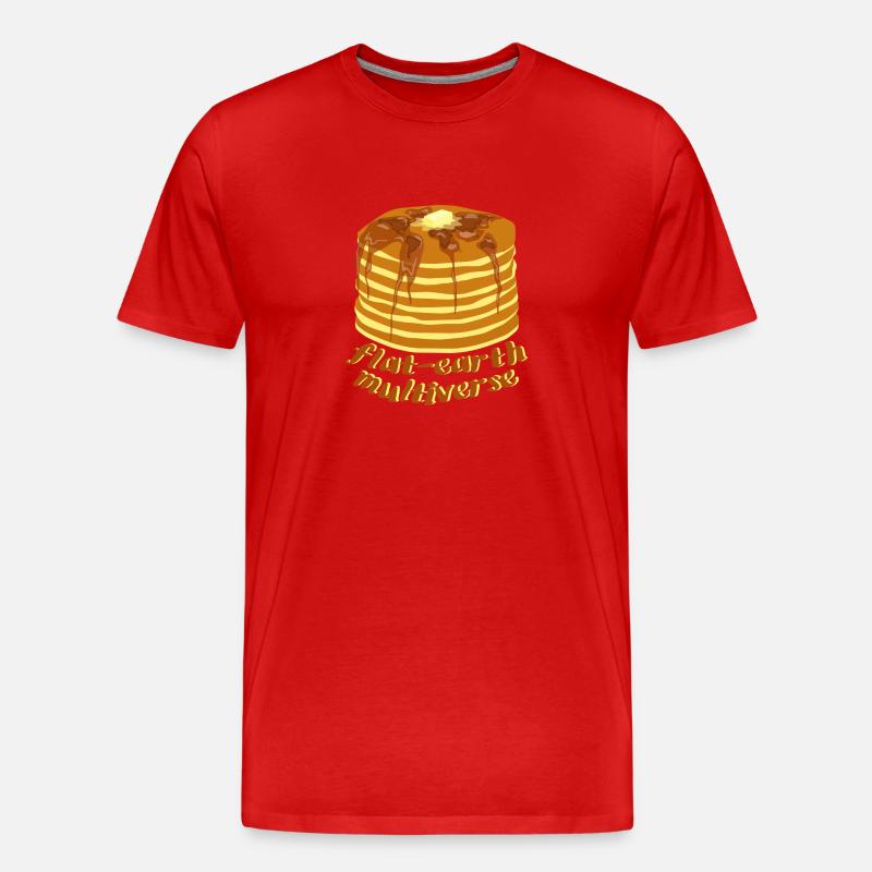 Flat-Earth Multiverse - Männer Premium Bio T-Shirt - Rot