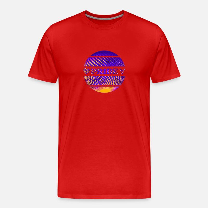 Pride bunte Diskokugel - Männer Premium Bio T-Shirt - Rot