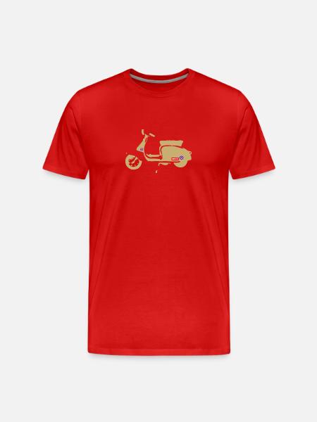 Retro Scooter - Men's Premium Organic T-Shirt - red