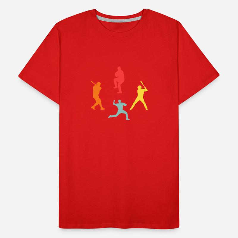 Baseball Player Evolution Baseball Men's Premium Organic T-Shirt