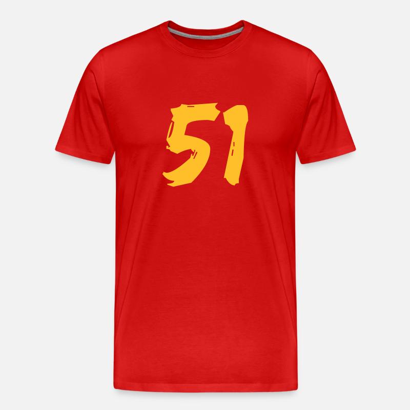 Brushed 51 - Männer Premium Bio T-Shirt - Rot