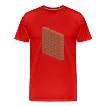 Brick Wall - Construction Masonry Building Mason - T-shirt bio Premium Homme - rouge - Devant - Damien (186cm)