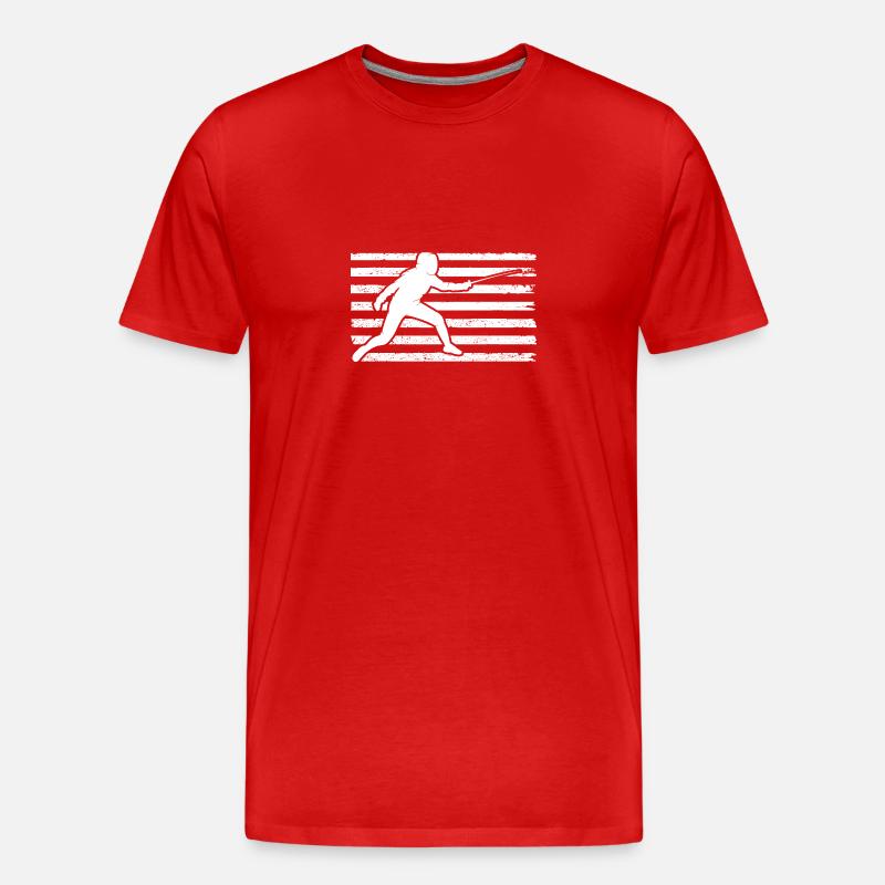 Fechter Fechten - Männer Premium Bio T-Shirt - Rot
