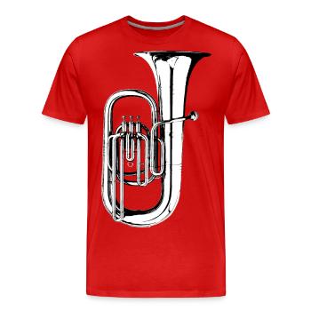 Tuba - Männer Premium Bio T-Shirt - Rot - Vorne - Damien (186cm)