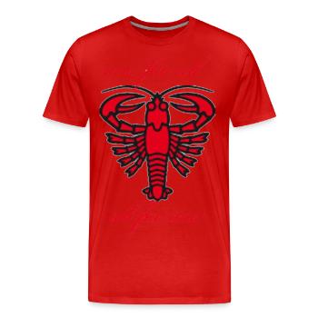 Cottbus tous pour un - T-shirt bio Premium Homme - rouge - Devant - Damien (186cm)