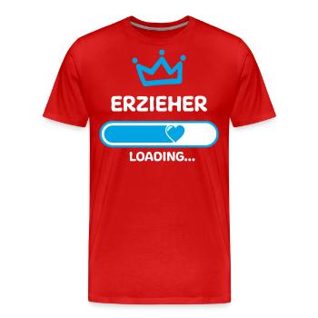 Erzieher Ausbildung Geschenkideen - Männer Premium Bio T-Shirt - Rot - Vorne - Damien (186cm)