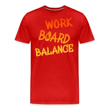boarden, snowboarding - Männer Premium Bio T-Shirt - Rot - Vorne - Damien (186cm)