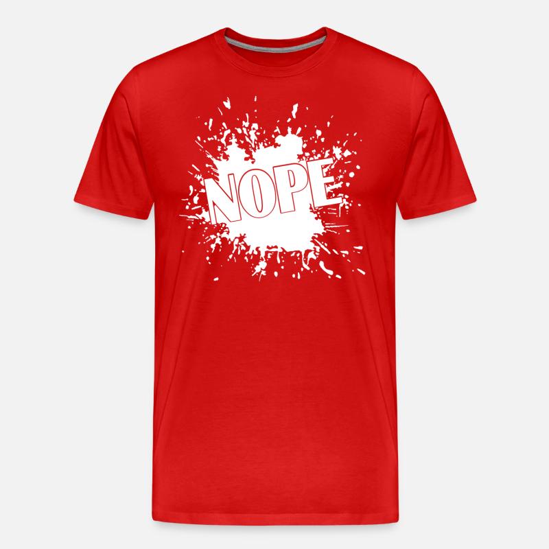 Nope - Männer Premium Bio T-Shirt - Rot