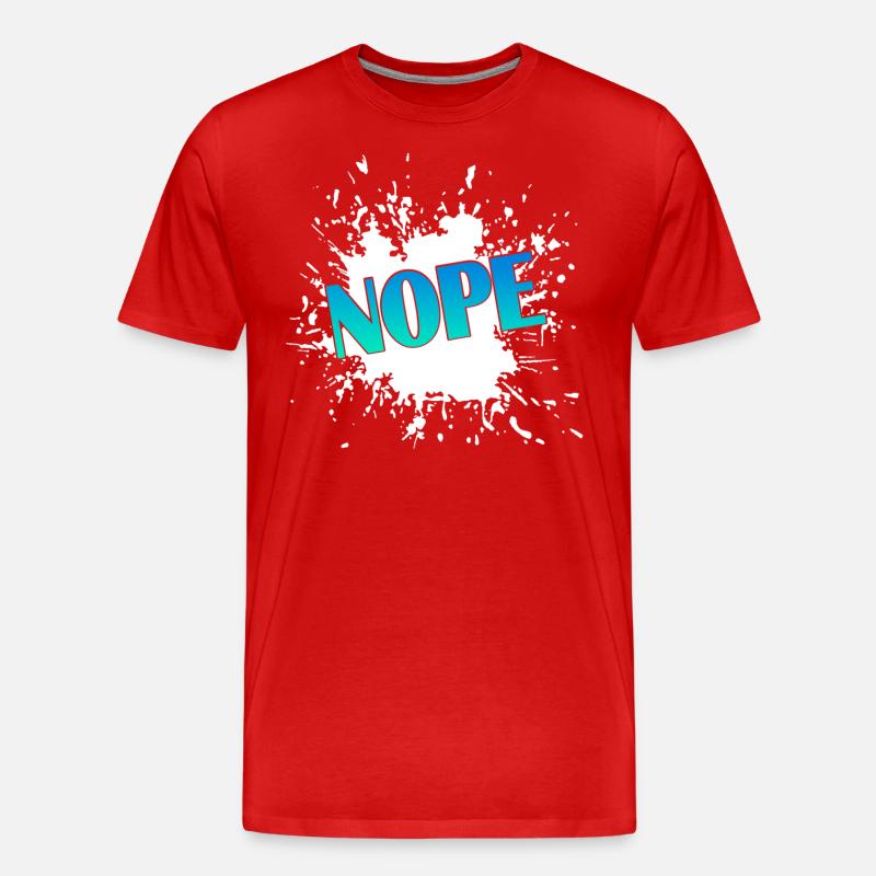 Nope - Männer Premium Bio T-Shirt - Rot