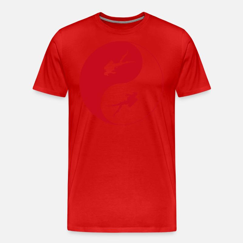Tauchen, einfach tauchen - Männer Premium Bio T-Shirt - Rot