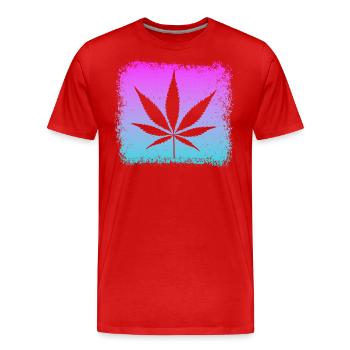 Kiffen - Männer Premium Bio T-Shirt - Rot - Vorne - Damien (186cm)