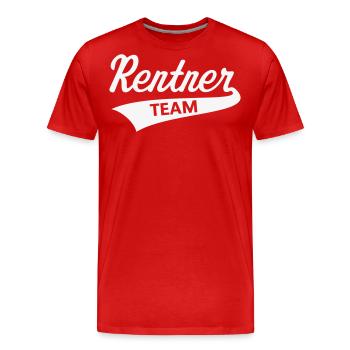 Rentner Team (Senioren Team / White) - Männer Premium Bio T-Shirt - Rot - Vorne - Damien (186cm)