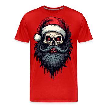 Claus X Mas - Men's Premium Organic T-Shirt - red - Front - Damien (186cm)