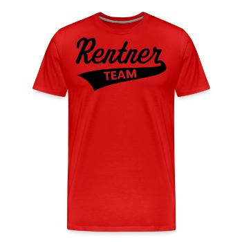 Rentner Team (Senioren Team / Black) - Männer Premium Bio T-Shirt - Rot - Vorne - Damien (186cm)