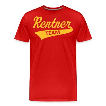 Rentner Team (Senioren Team / Gold) - Männer Premium Bio T-Shirt - Rot - Vorne - Damien (186cm)