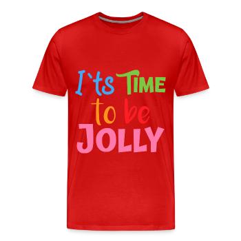 jolly's time - T-shirt bio Premium Homme - rouge - Devant - Damien (186cm)
