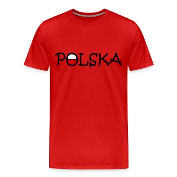 Polska - Pologne - T-shirt bio Premium Homme - rouge - Devant - Damien (186cm)
