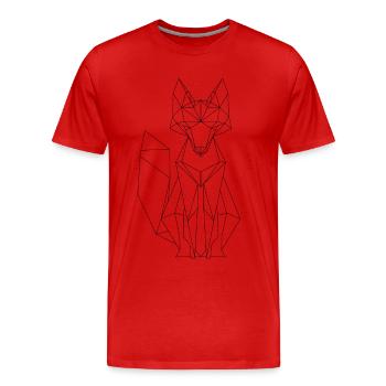 Fox polygone design - T-shirt bio Premium Homme - rouge - Devant - Damien (186cm)