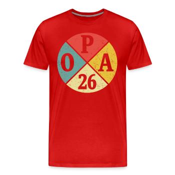 Opa 26 Geschenk Großvater Zukünftiger Opa 2026 - Männer Premium Bio T-Shirt - Rot - Vorne - Damien (186cm)