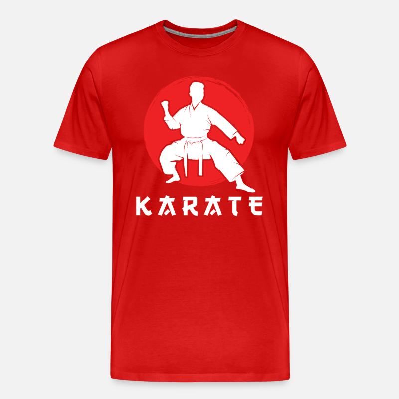 karate - Männer Premium Bio T-Shirt - Rot