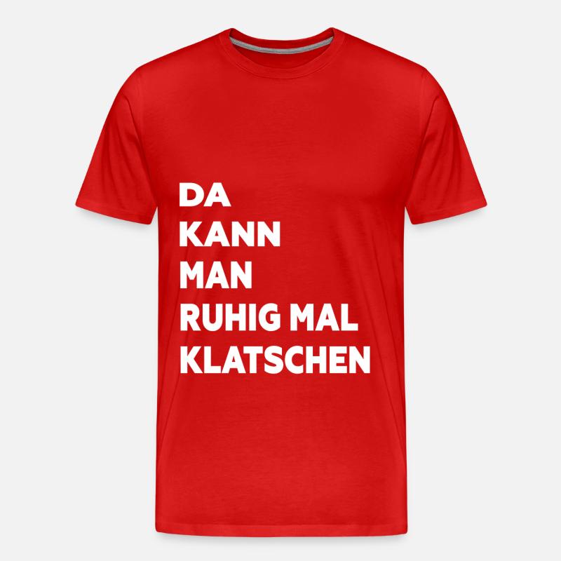 Klatschen - Männer Premium Bio T-Shirt - Rot