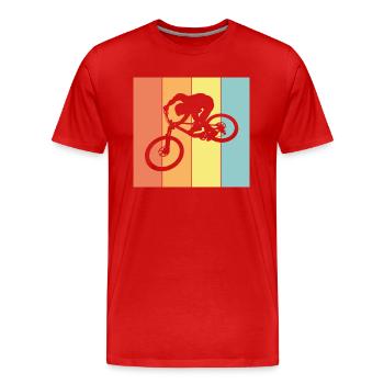 Biker MIT Biken - Männer Premium Bio T-Shirt - Rot - Vorne - Damien (186cm)