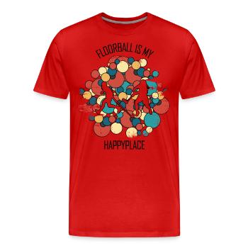Floorball, Floorball, Hockey sur gazon, Hockey en salle - T-shirt bio Premium Homme - rouge - Devant - Damien (186cm)
